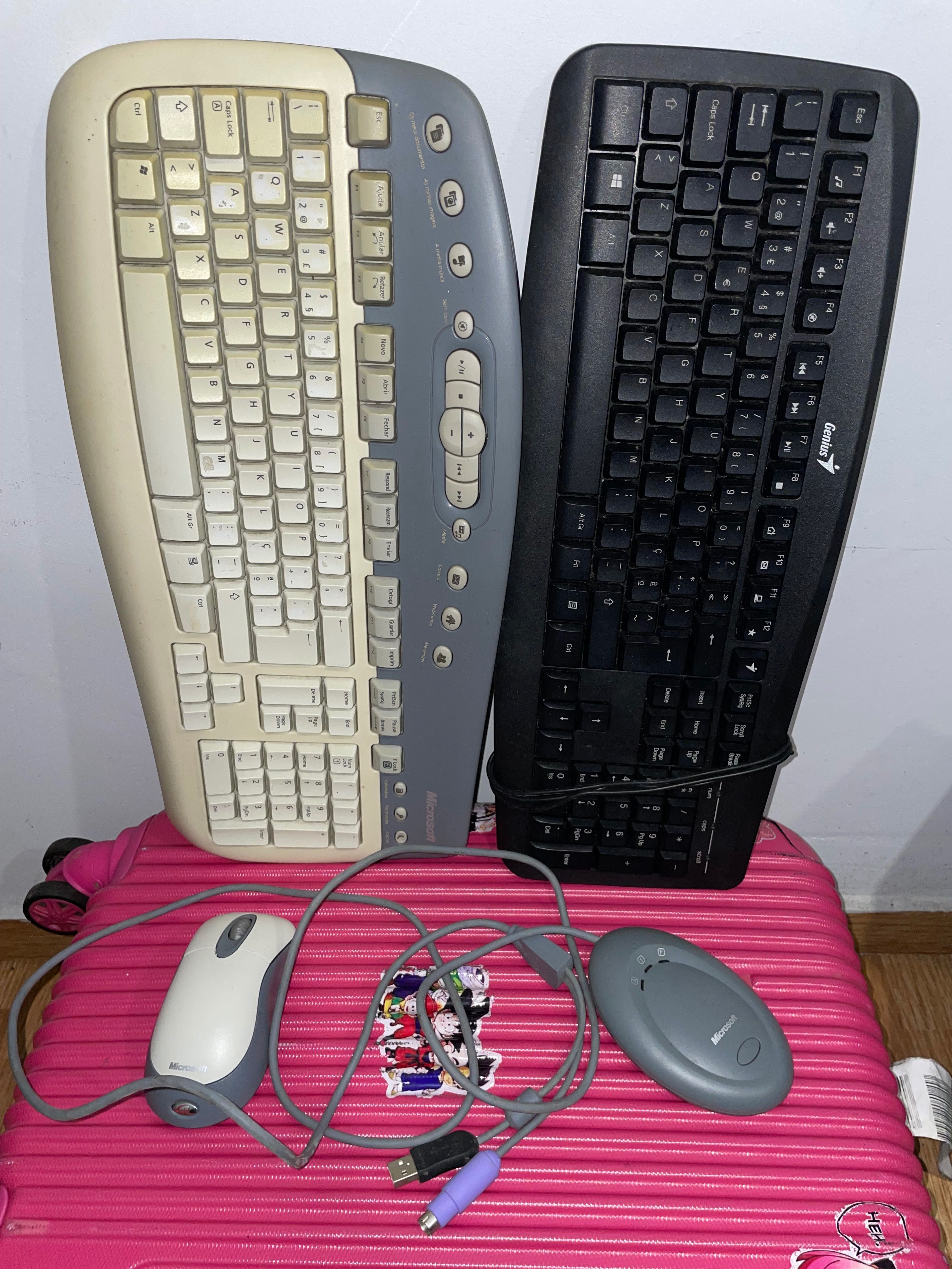 Teclado e rato da Microsoft + teclado extra