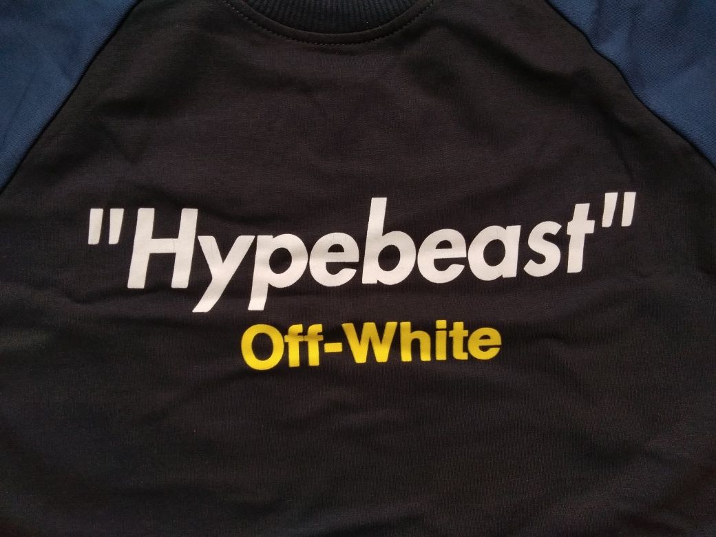 Світшот Valimark з написом Hypebeast Off-White, джемпер, светр, кофта
