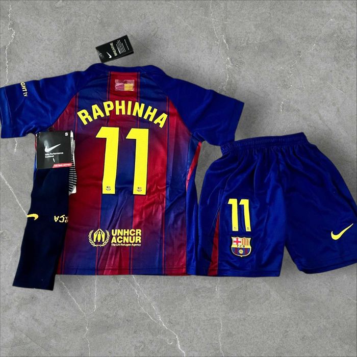 Raphinha FC Barcelona Strój dziecięcy Różne Rozmiary Sezon 25/26