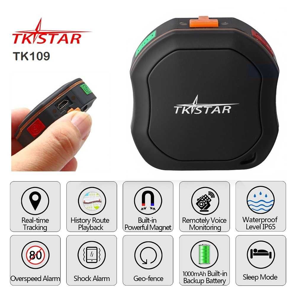 TK109 GPS Трекер 1000mAh Универсальный для авто багажа чемодана TKSTAR