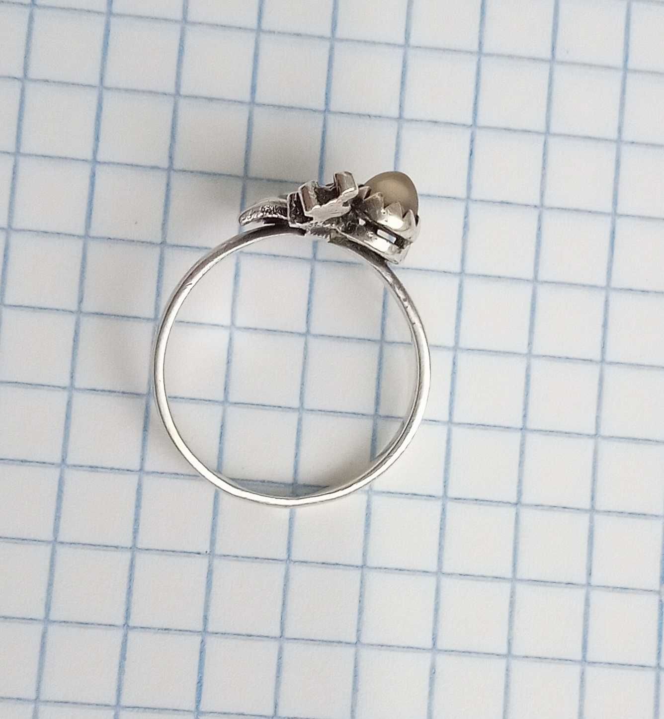 Колечко кольцо с камнем сердолик. Серебро 5СЮ, *875 проба. СССР