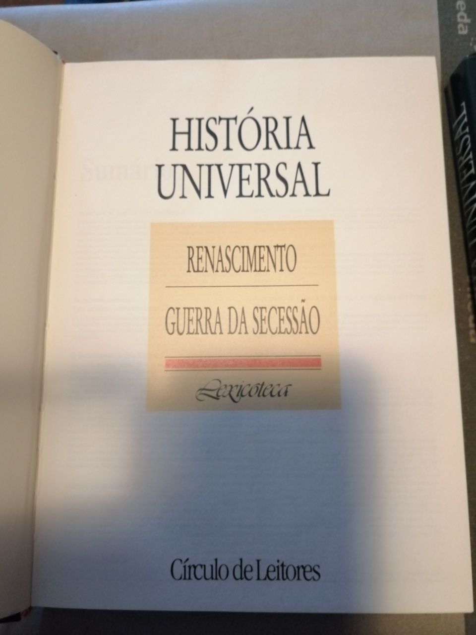 História Universal 5 volumes círculo de leitores