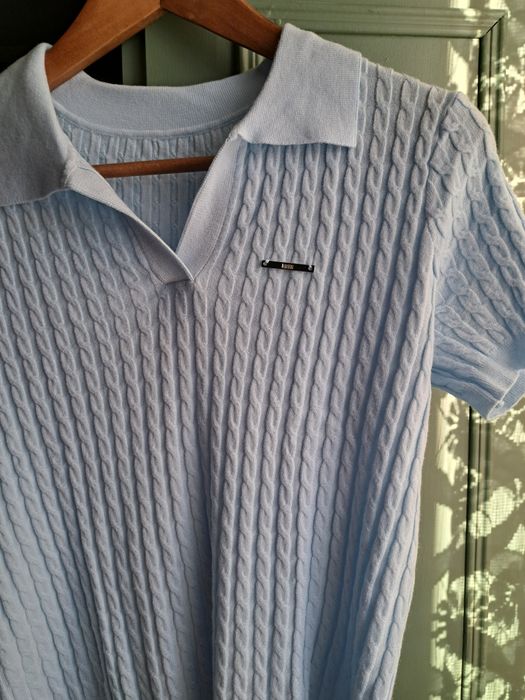 Sweterek polo koszulka babyblue nowy