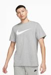 Мужская Футболка Nike Big Swoosh Оригинал Серая Идеал XS-S Drill