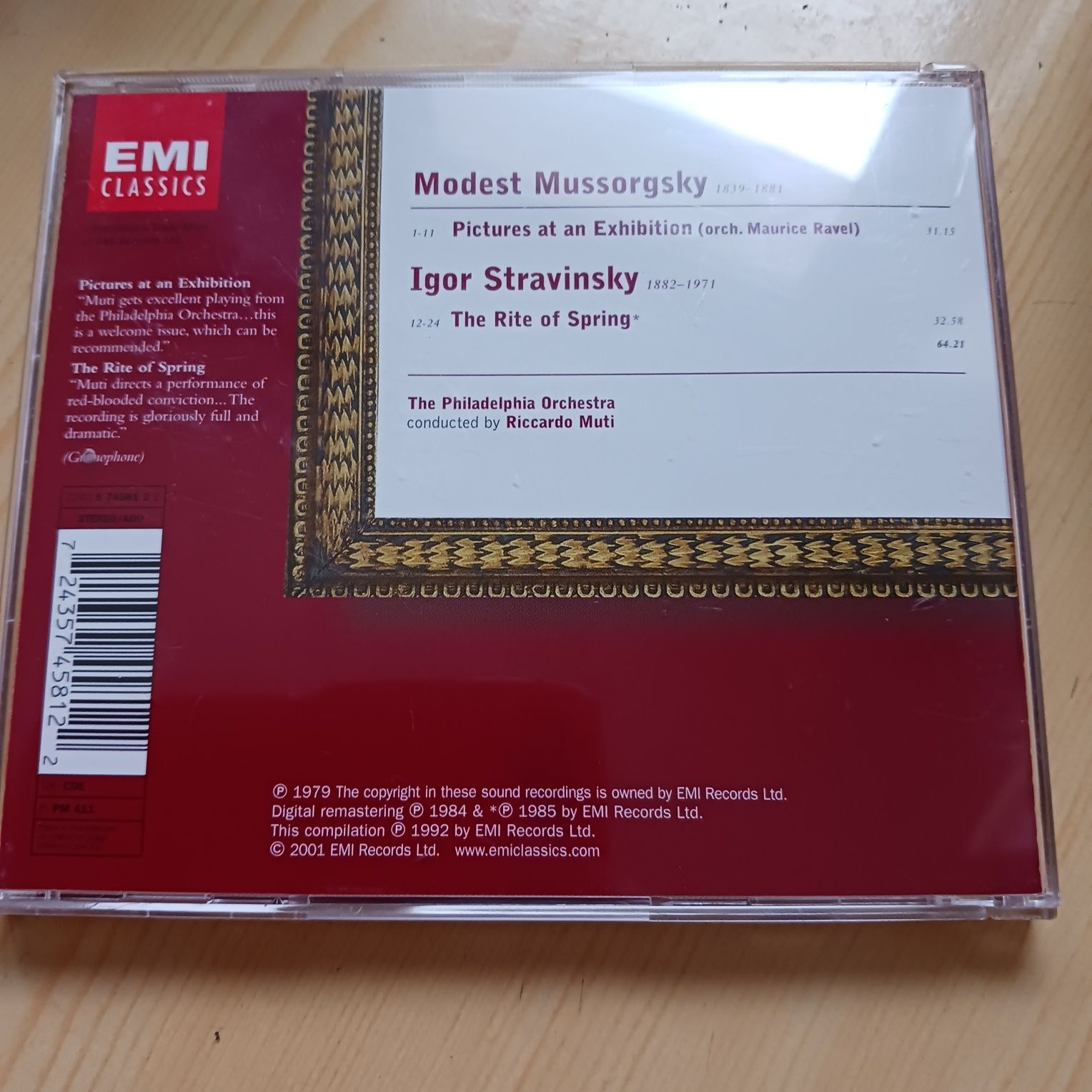 Mussorgsky i  Stravinsky płyta CD