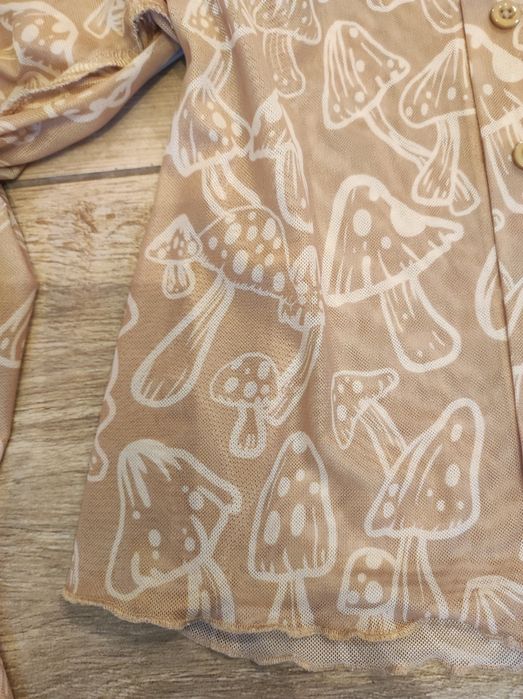 Prześwitująca koszula w grzyby. Bez wad.