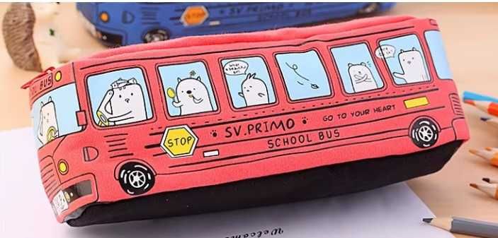 Wielofunkcyjny piórnik z zamkiem błyskawicznym.