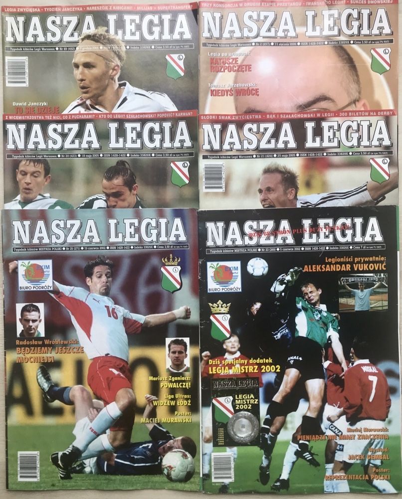 NASZA LEGIA tygodnik kibiców, 4 numery z 2005 i 2006