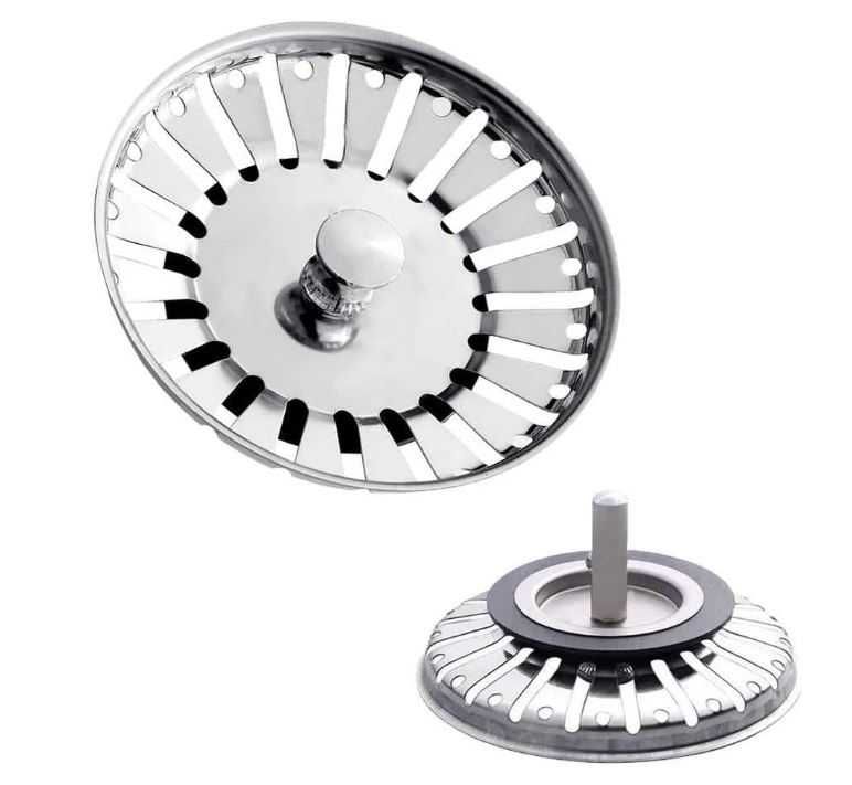 2x Korek Sitko Do Zlewu 83mm Stal Nierdzewna