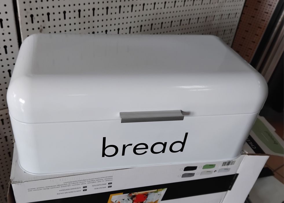 Nowy chlebak bialybnapis Bread duży wyprzedaż