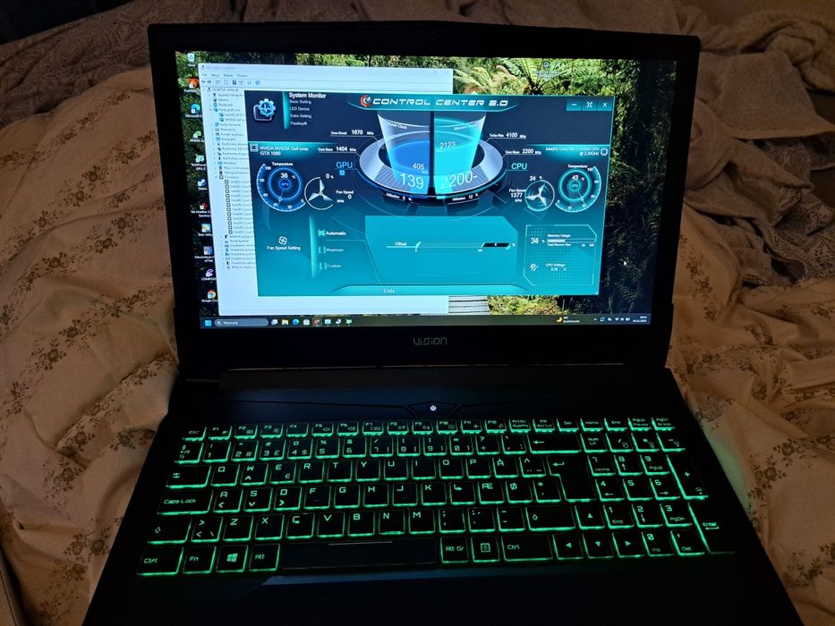 Clevo Vision n850ep , i7 8gen + gtx 1060 6GB, 100% ok