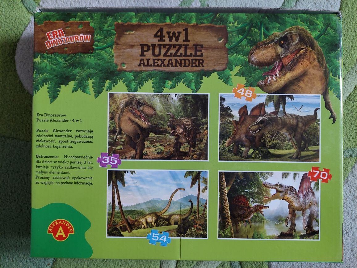 Era dinozaurów puzzle 4w1