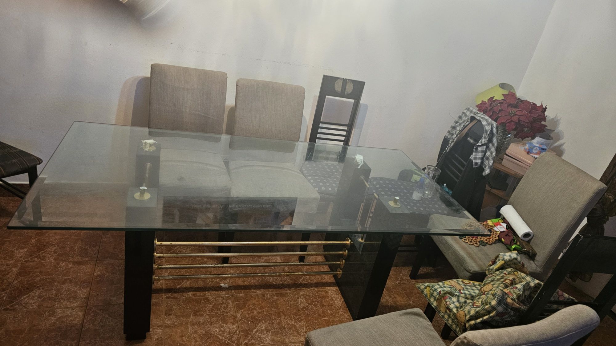 Mesa de sala em vidro