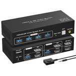 VPFET 4K120Hz HDMI i DisplayPort KVM Switch dla 2 PC z 2 monitorami