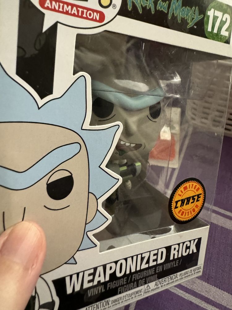 Boneco de vinil Funko Pop animação  Rick 172 chase limited edition