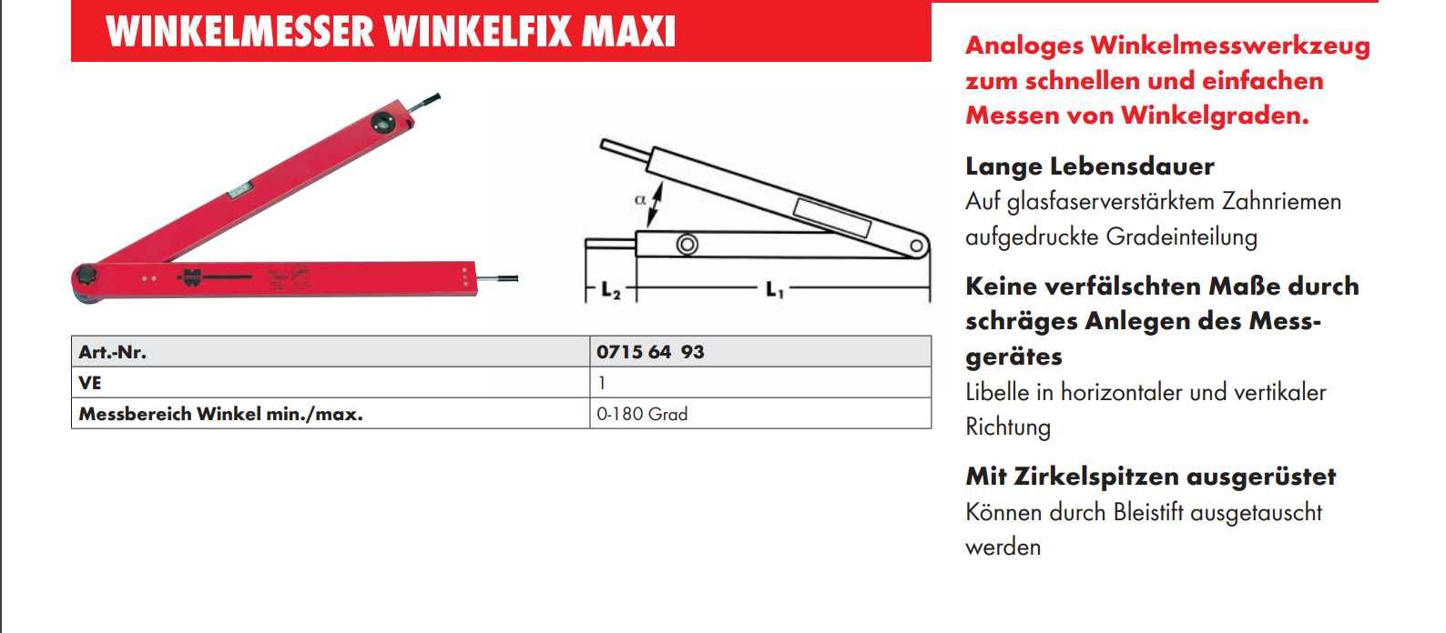 Транспортир Winkelfix mini
WNKLMESS-ALG-WINKELFIX-L430MMWürth-L430MM