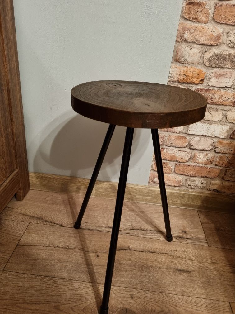 Taboret  , stolek ,kwietnik , drewniany z plastra