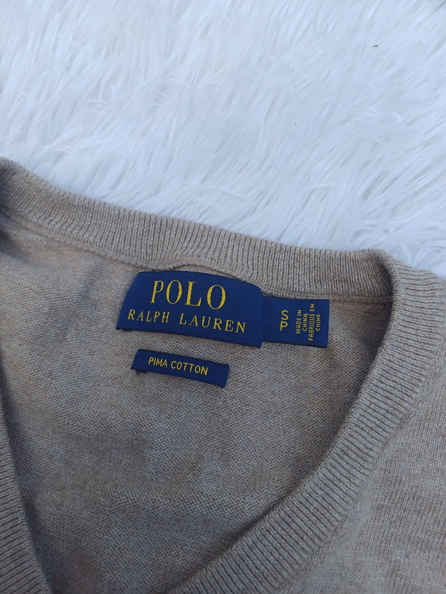 Meski sweterek ralph lauren w serek.