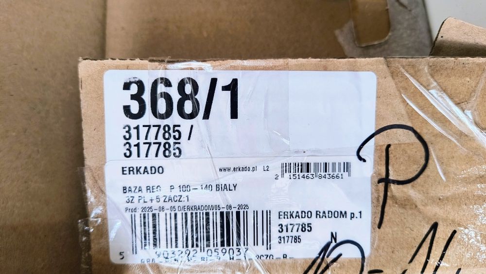 Ościeżnica regulowana 100-140. Prawa