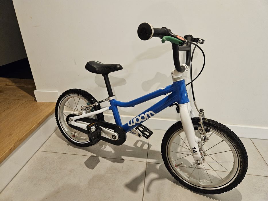Woom 2 niebieski + rączka do nauki jazdy