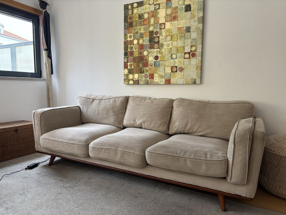 Sofá AREA beje 3 lugares