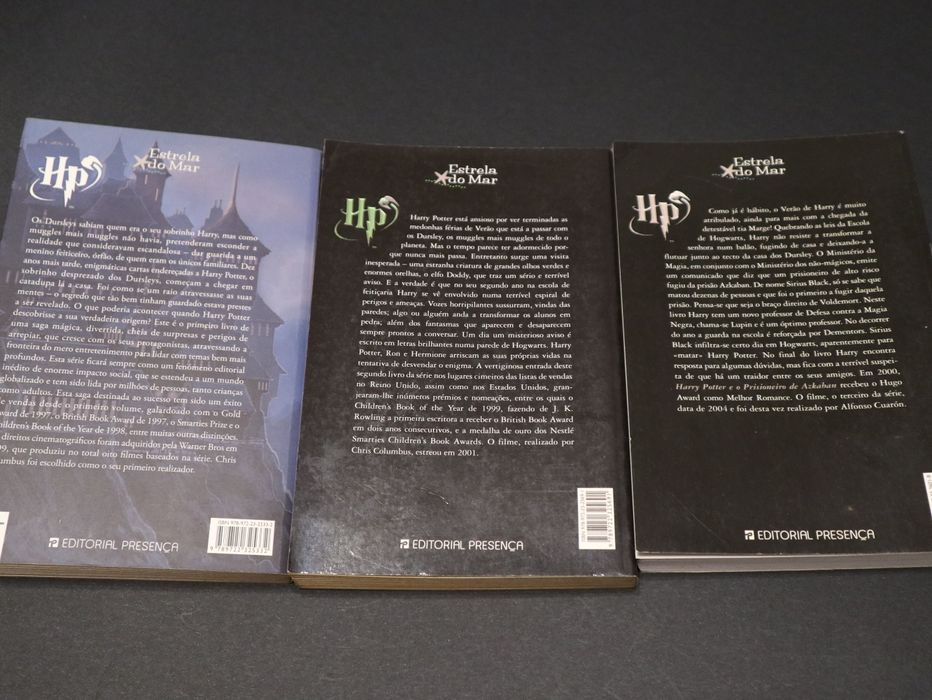Livros 1, 2 e 3 "Harry Potter"