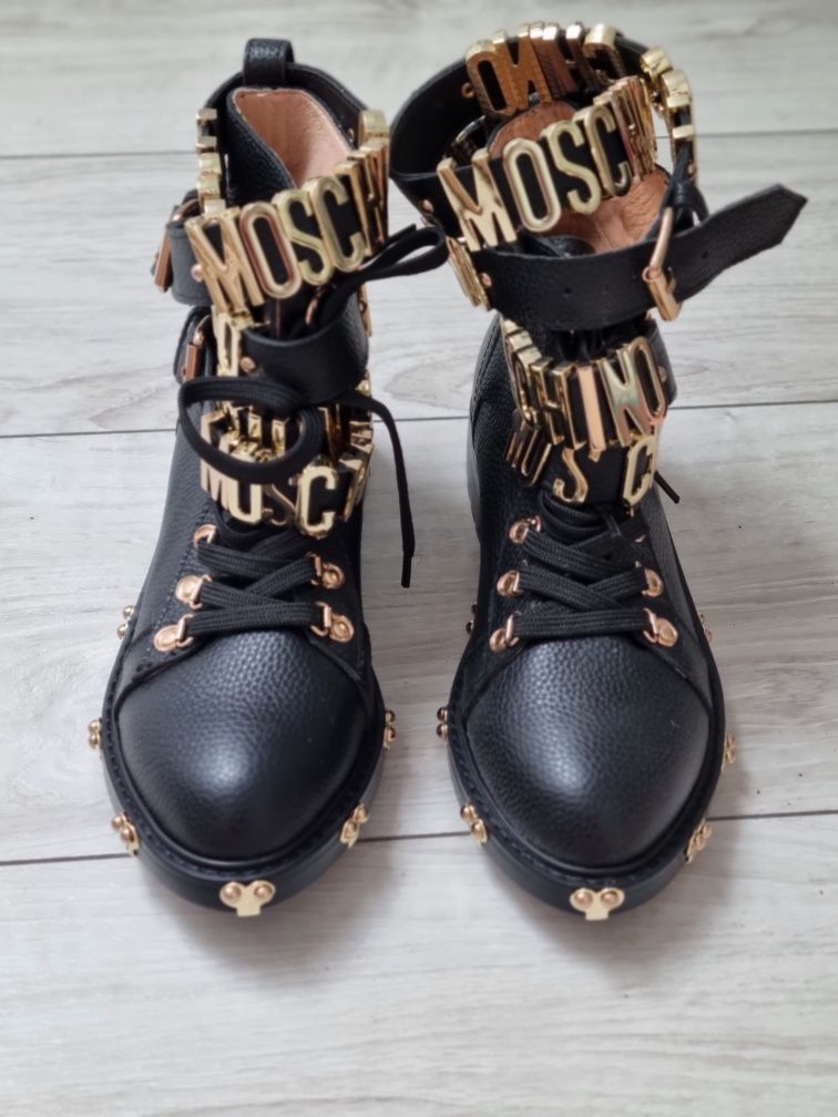 Love moschino botki skóra 38