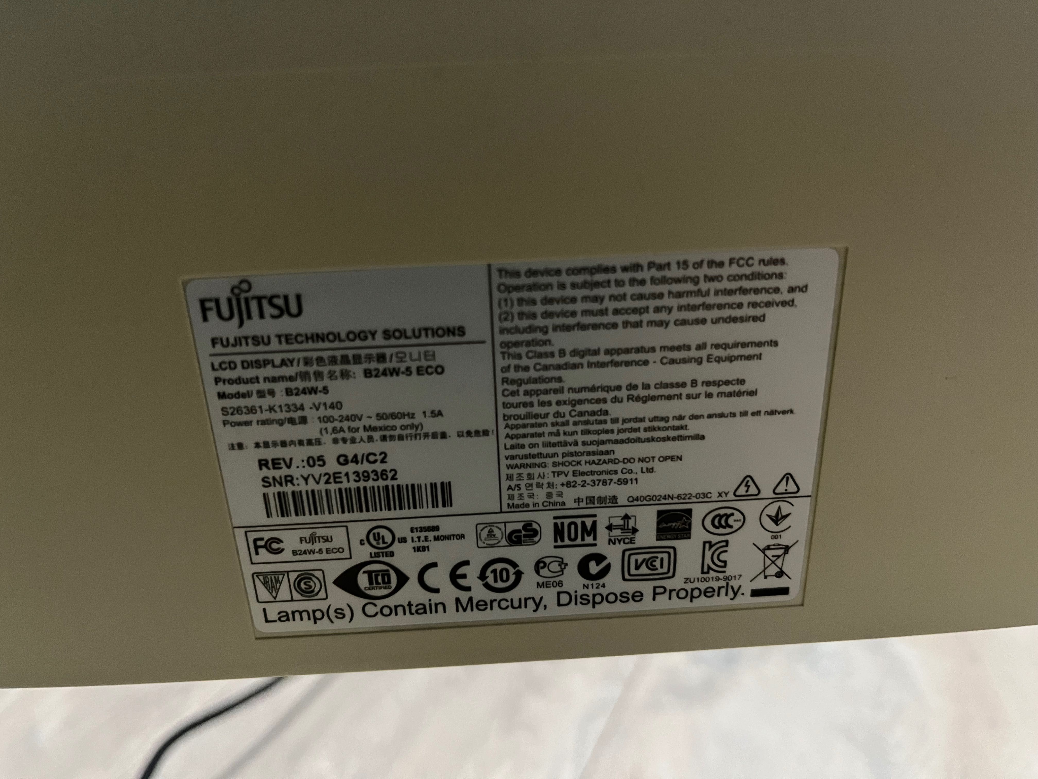 Monitor Fujitsu B24W-5 24 cale
