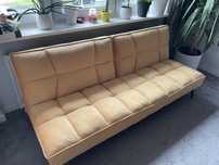Sofa rozkładana musztardowa ZAISU- AGATA MEBLE