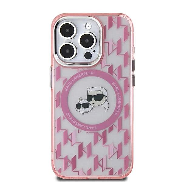 Etui Karl Lagerfeld IML Monogram Karl & Choupette Head MagSafe na iPho