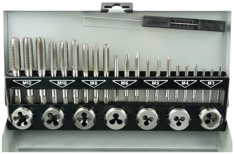 Zestaw - Gwintowniki i narzynki M3 - M12 32el. Kpl