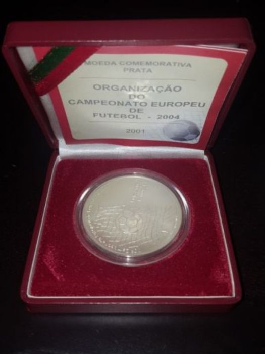 1000 escudos Prata comemorativa organização euro 2004