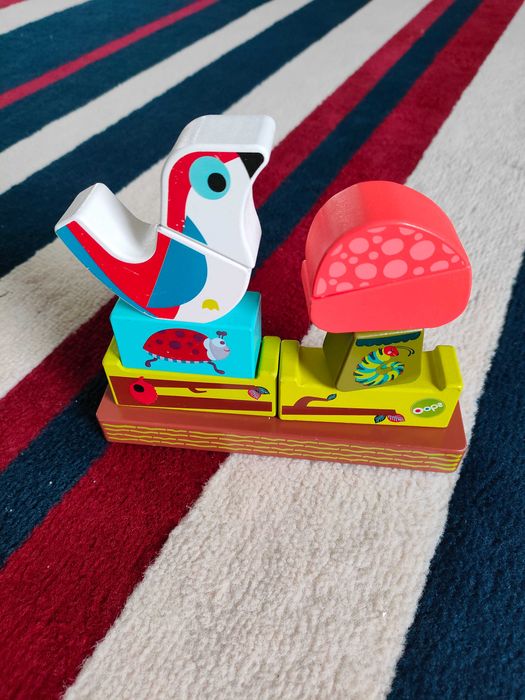 Drewniane magiczne klocki magnetyczne Opps klocki Montessori