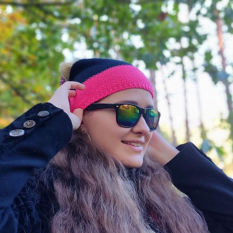 Czapka damska zimowa z pomponem ciepła beanie