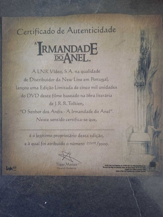 Senhor dos Anéis: A Irmandade do Anel - Edição colecionador (5DVDs)