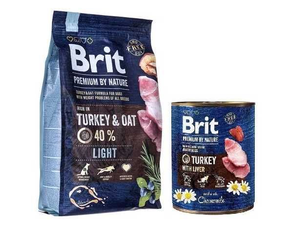 Brit karma dla psa zestaw sucha + mokra o smaku indyka