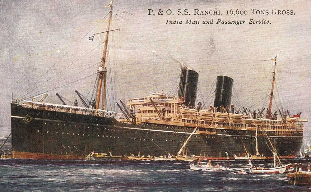 7 Postais antigos de navios - 1930/40 /50