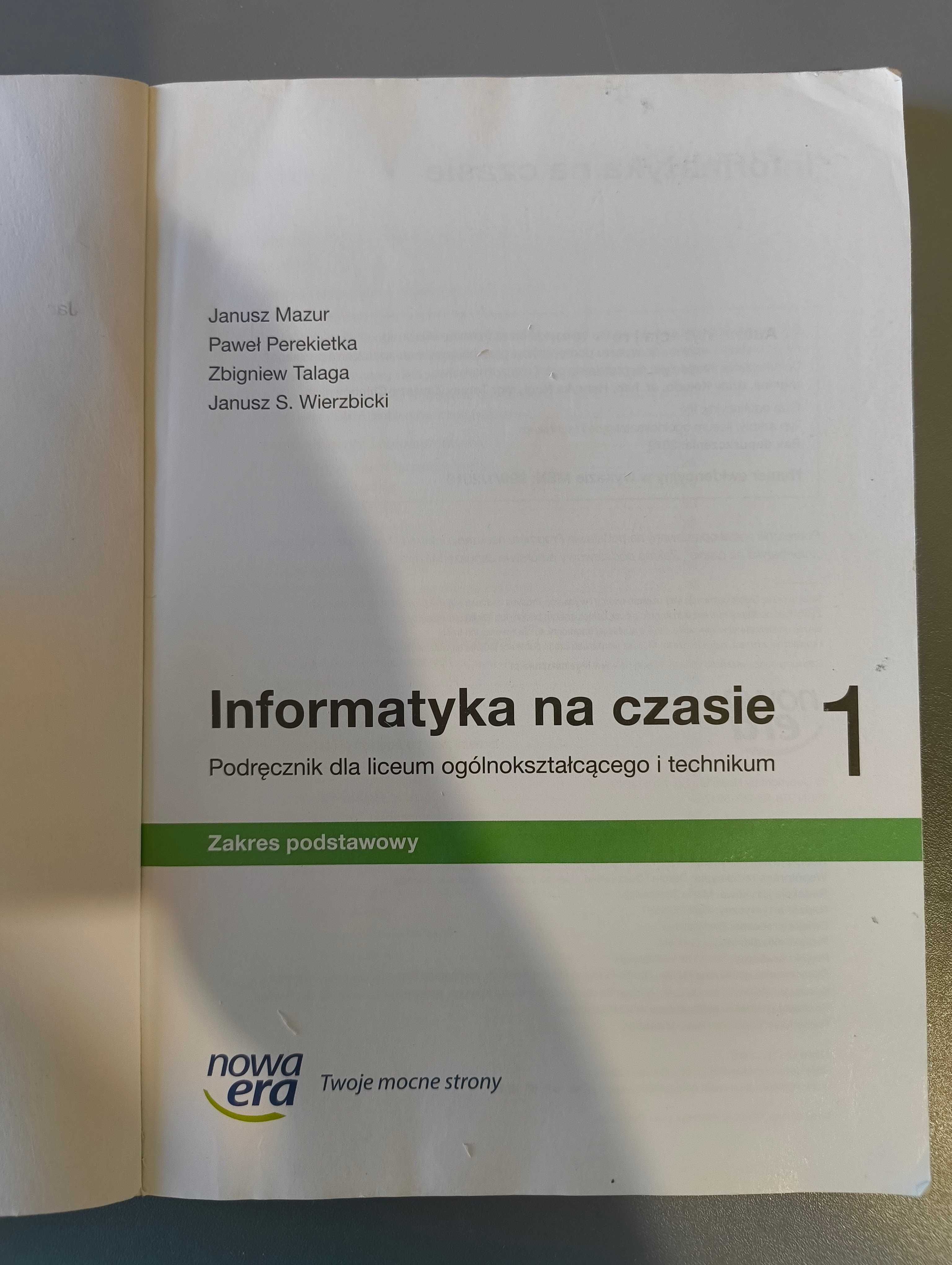 Podręcznik Informatyka na czasie 1 podstawa
