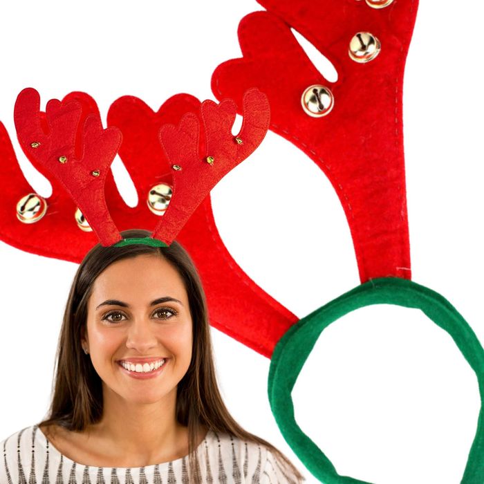 ROGI RENIFERA Opaska Na Głowę Z DZWONECZKAMI Świąteczna Mikołaj Rudolf