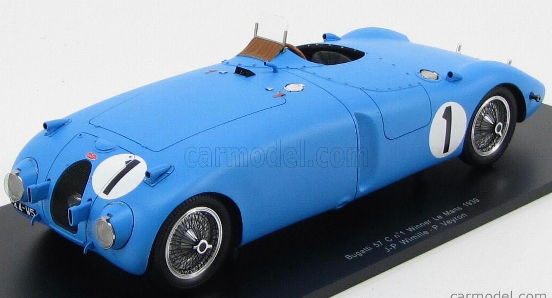 Spark 1:18 Bugatti 57C Tank Spider Winner Le Mans 1939