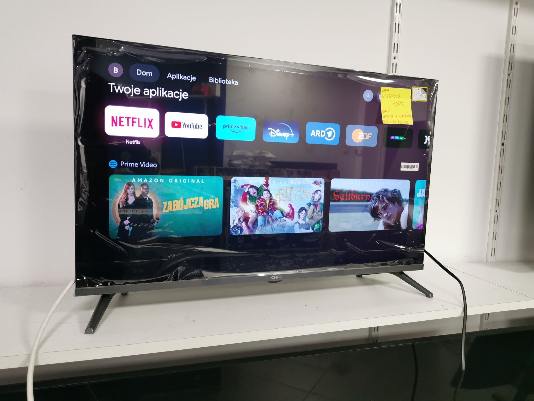 Nowy CHIQ 32 cale GoogleTV DVB-T2 Smart WiFi L32H7G GW24M telewizor