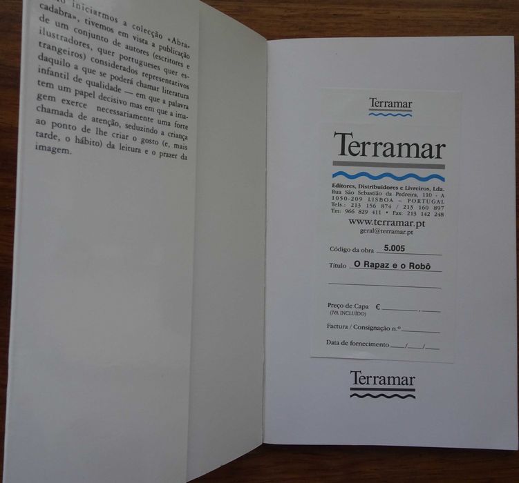 O Rapaz e O Robô de Luísa Ducla Soares