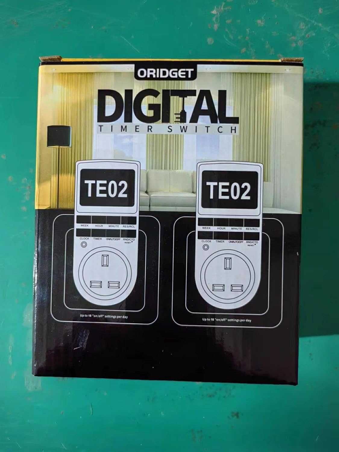 Gniazdo elektryczne  cyfrowy timer ORIDGET z 18 programami włączania