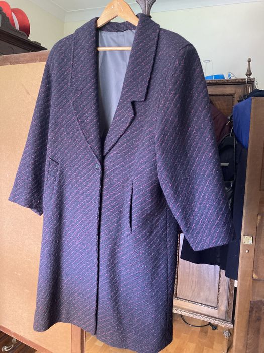 Casacos compridos sobretudos e blaser vintage preto