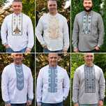 М-5XL Чоловічі вишиванки з вишуканими орнаментами лляна сорочка