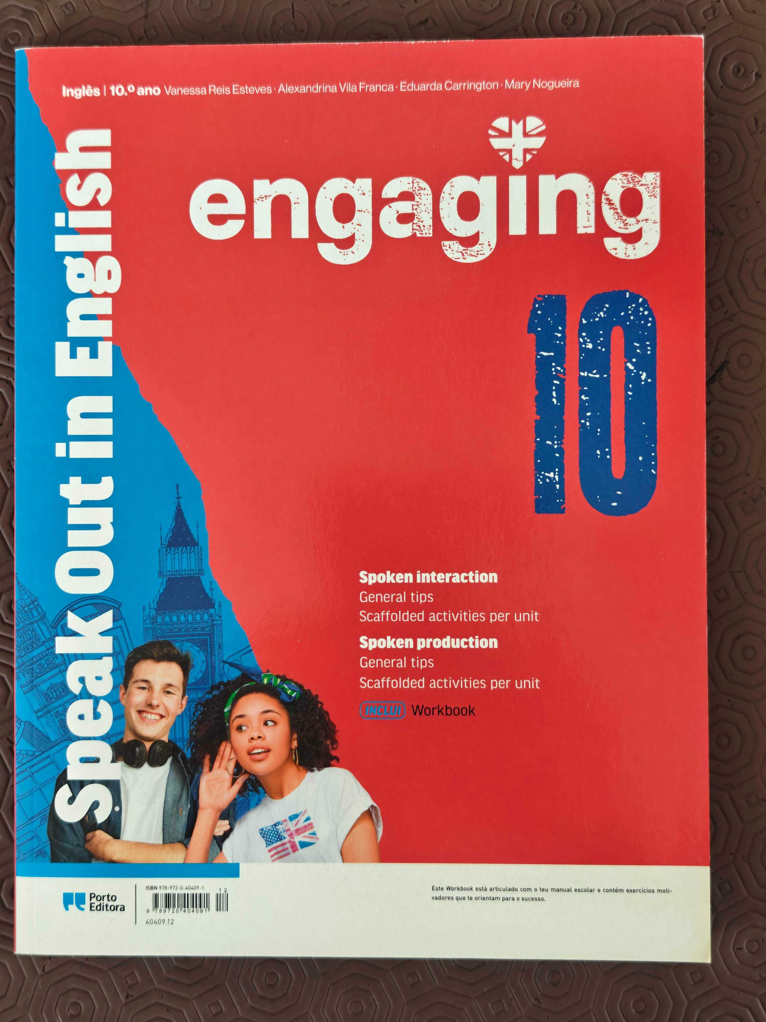 Workbook inglês "Engaging" 10º ano NOVO