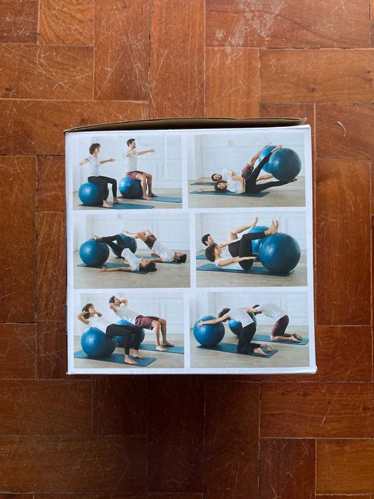 Bola Ginástica Yoga e Pilates Tamanho 3 - 75 cm Azul Domyos Decathlon