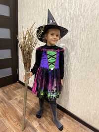 Костюм ведьмы на Хеллуин карнавальный костюм платье 110-116