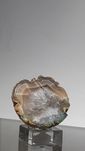 Prasiolit , Agat z prasiolitem z Polski. Mineral