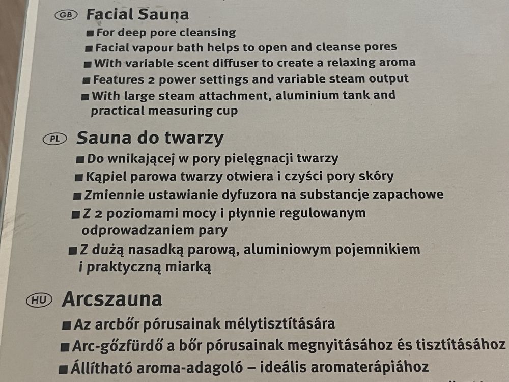 Sauna do twarzy SILVER CREST nowa